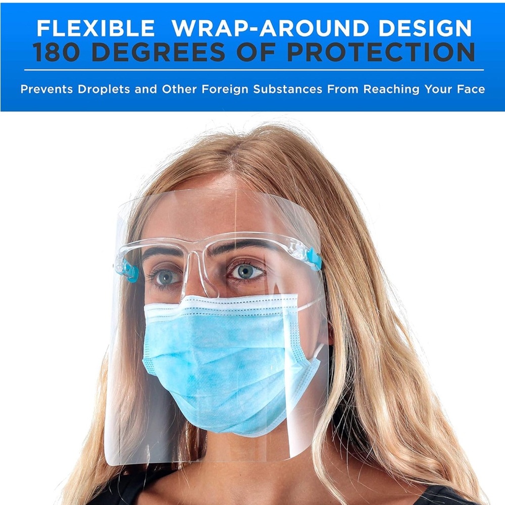 Clear Protective Face Shield 5 pack